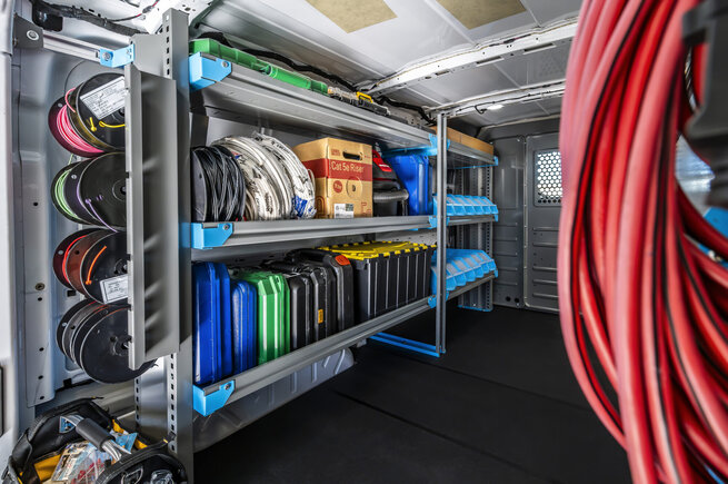 Adrian Electrician Van Interiors