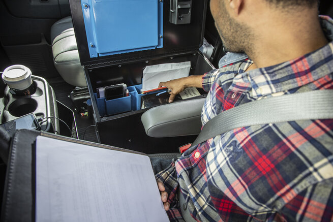 Cargo Van Center Console Storage